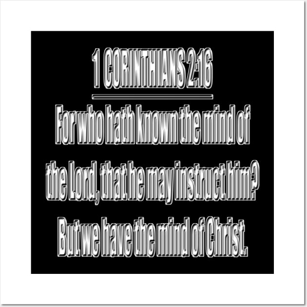 Bible Verse 1 Corinthians 2:16 Wall Art by Holy Bible Verses